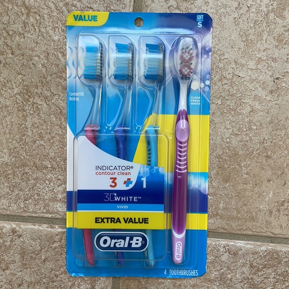 Oral-B Toothbrush Indicator Contour Clean + 3D White Vivid Value Pack - Picture 4 of 12